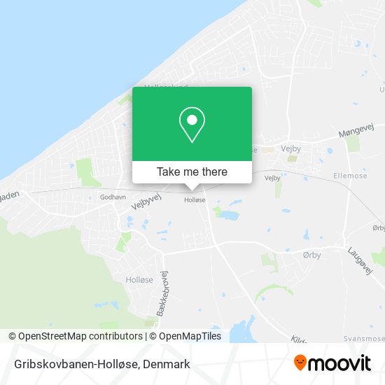 Gribskovbanen-Holløse map
