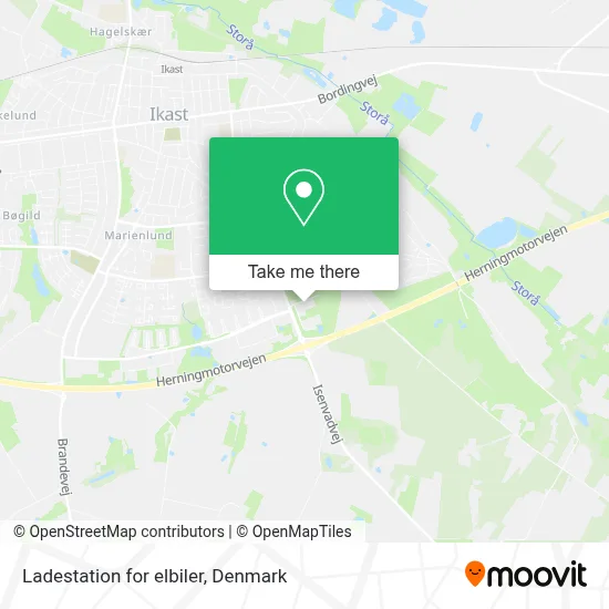 Ladestation for elbiler map