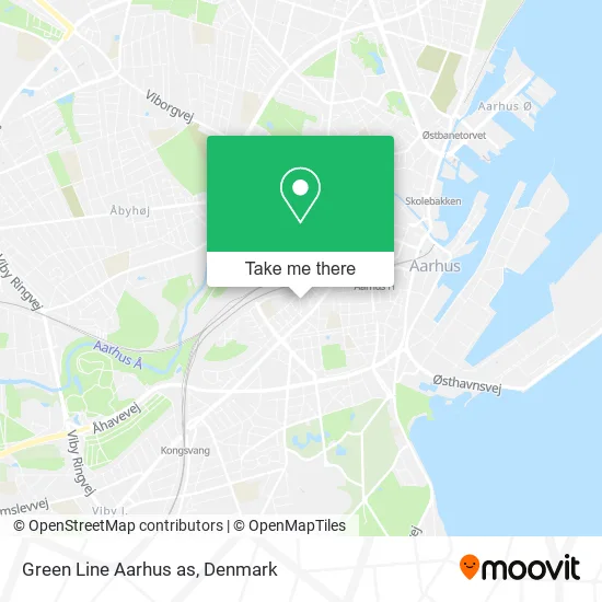 Green Line Aarhus as map