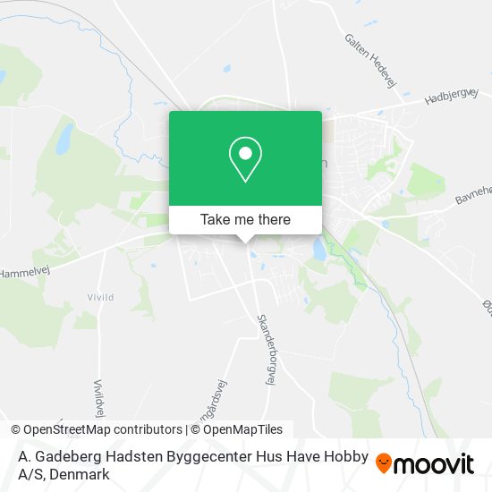 A. Gadeberg Hadsten Byggecenter Hus Have Hobby A / S map
