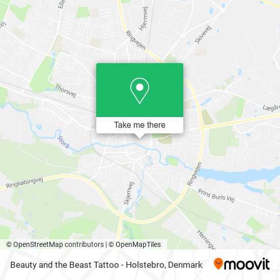 Beauty and the Beast Tattoo - Holstebro map