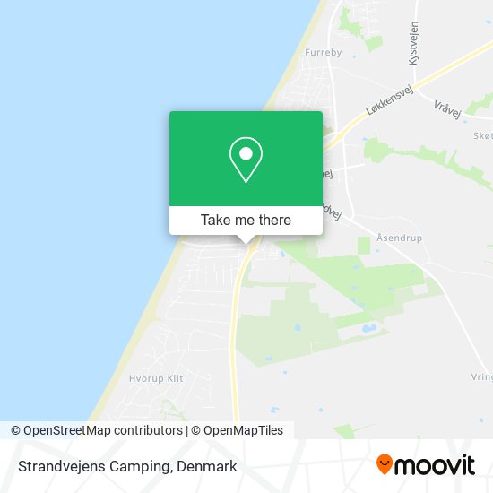 Strandvejens Camping map