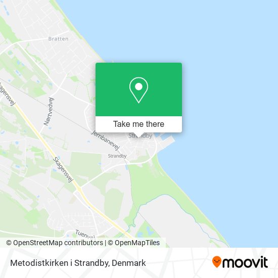 Metodistkirken i Strandby map