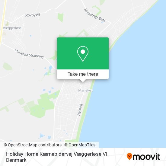 Holiday Home Kærnebidervej Væggerløse VI map