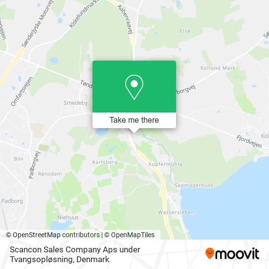 Scancon Sales Company Aps under Tvangsopløsning map