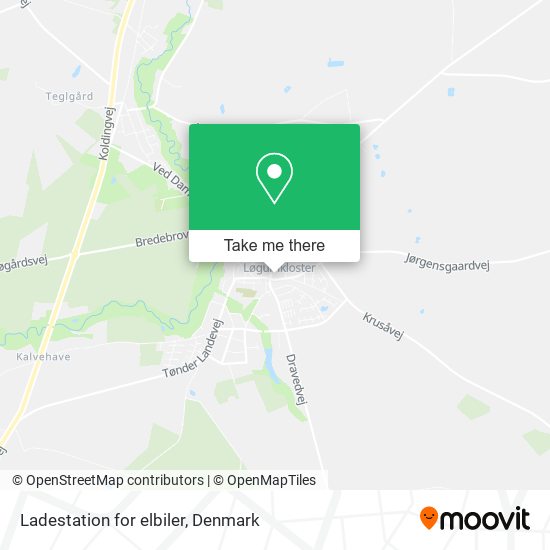 Ladestation for elbiler map