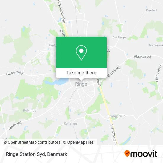 Ringe Station Syd map