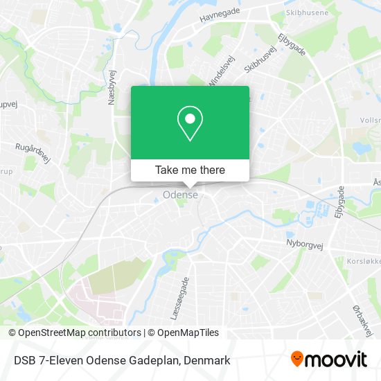 DSB 7-Eleven Odense Gadeplan map