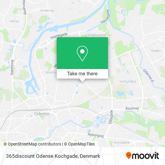 365discount Odense Kochgade map