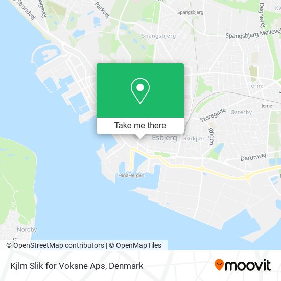 Kjlm Slik for Voksne Aps map