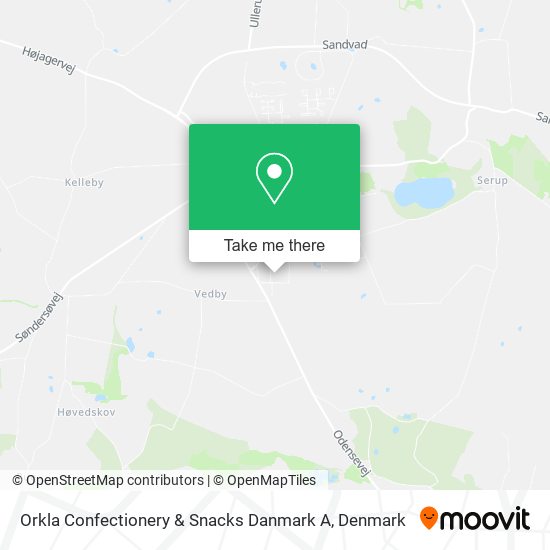 Orkla Confectionery & Snacks Danmark A map