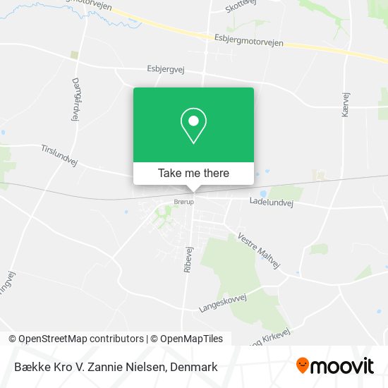 Bække Kro V. Zannie Nielsen map