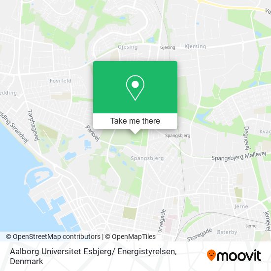 Aalborg Universitet Esbjerg/ Energistyrelsen map