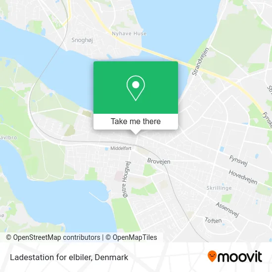 Ladestation for elbiler map