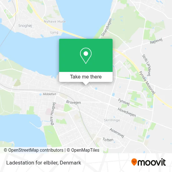 Ladestation for elbiler map