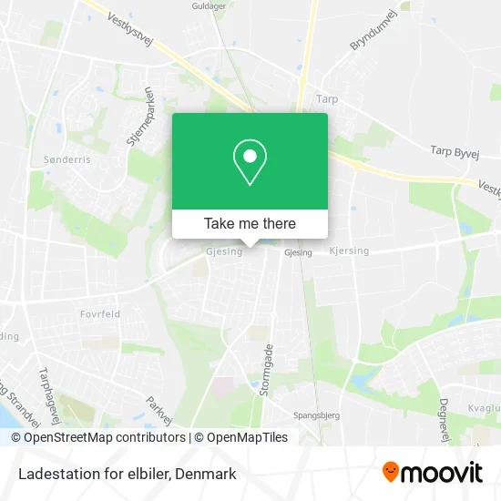 Ladestation for elbiler map