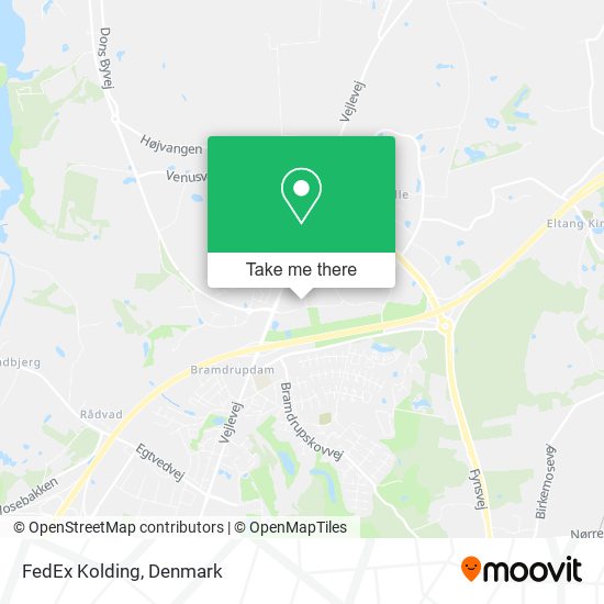 FedEx Kolding map