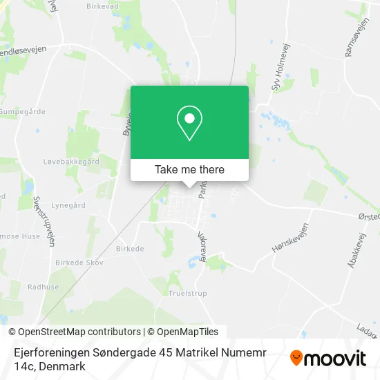 Ejerforeningen Søndergade 45 Matrikel Numemr 14c map