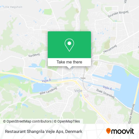 Restaurant Shangrila Vejle Aps map
