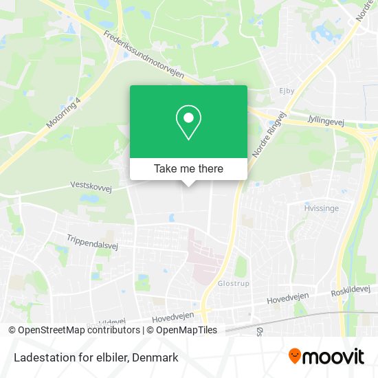 Ladestation for elbiler map