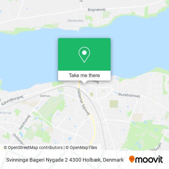 Svinninge Bageri Nygade 2 4300 Holbæk map