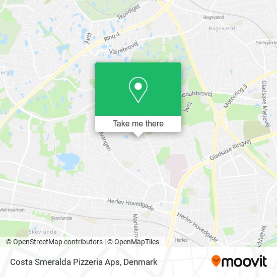 Costa Smeralda Pizzeria Aps map