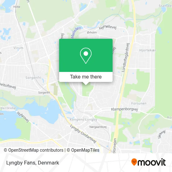 Lyngby Fans map