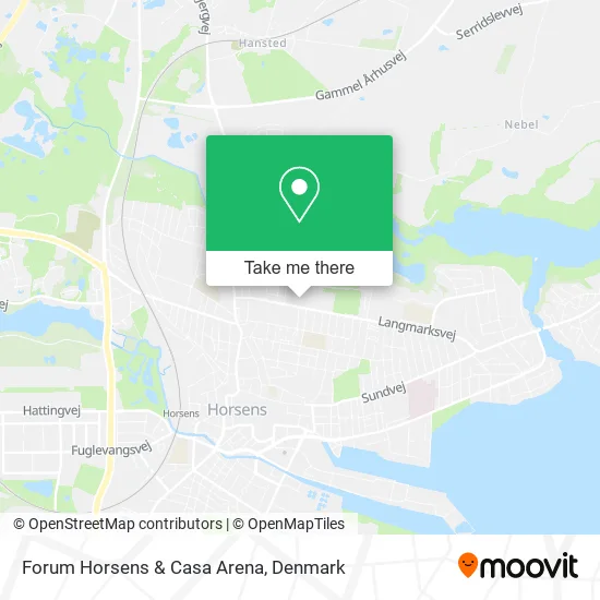 Forum Horsens & Casa Arena map