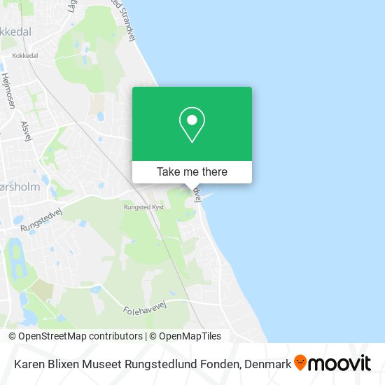 Karen Blixen Museet Rungstedlund Fonden map