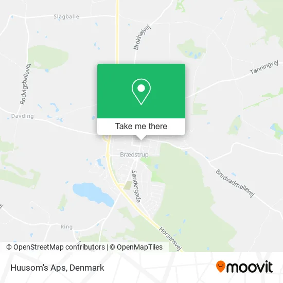 Huusom's Aps map