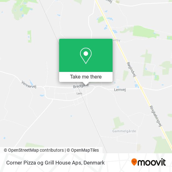 Corner Pizza og Grill House Aps map