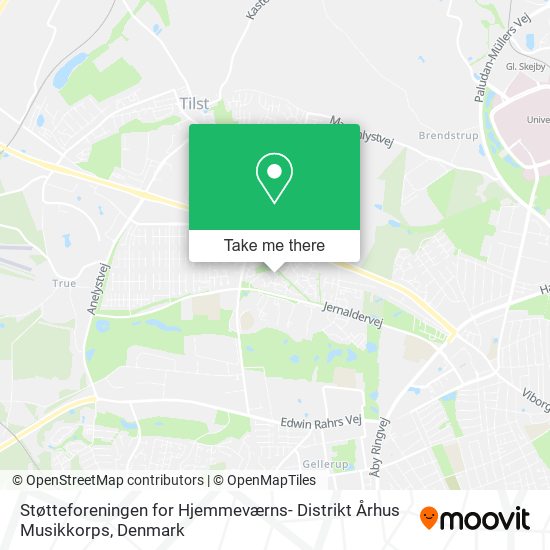 Støtteforeningen for Hjemmeværns- Distrikt Århus Musikkorps map