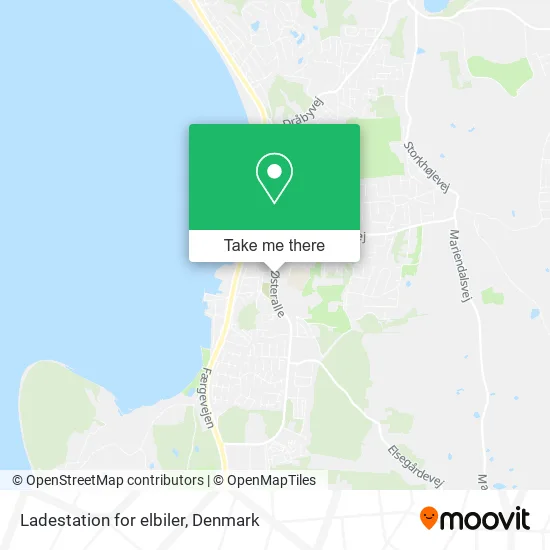 Ladestation for elbiler map