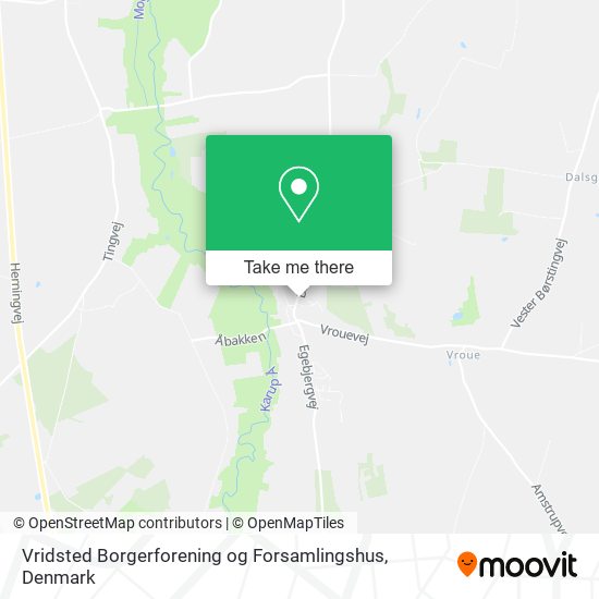 Vridsted Borgerforening og Forsamlingshus map