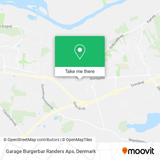 Garage Burgerbar Randers Aps map