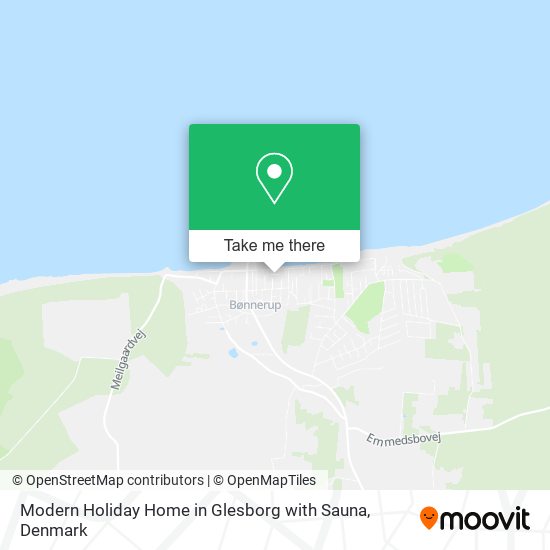 Modern Holiday Home in Glesborg with Sauna map