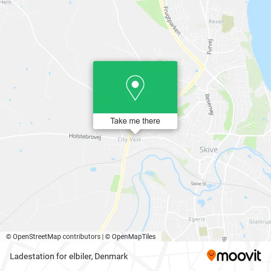 Ladestation for elbiler map