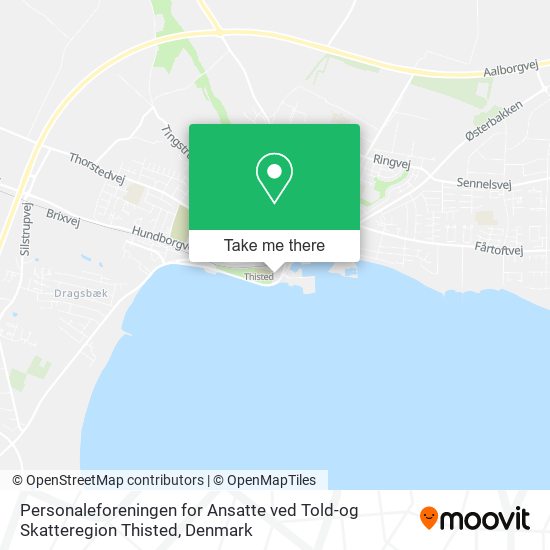 Personaleforeningen for Ansatte ved Told-og Skatteregion Thisted map