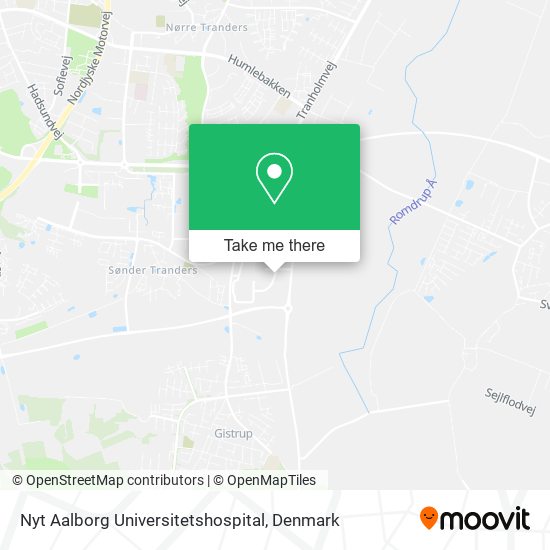 Nyt Aalborg Universitetshospital map