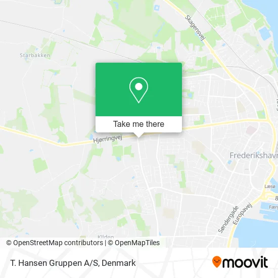 T. Hansen Gruppen A/S map