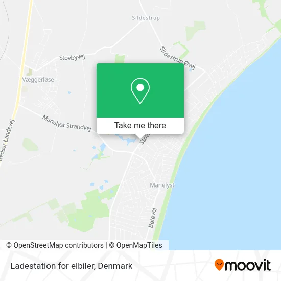 Ladestation for elbiler map