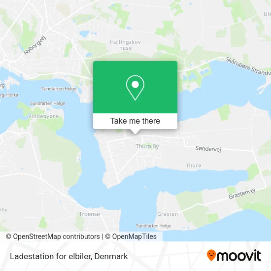 Ladestation for elbiler map