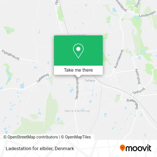 Ladestation for elbiler map