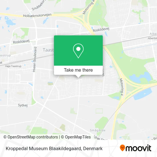 Kroppedal Museum Blaakildegaard map