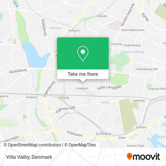 Villa Valby map