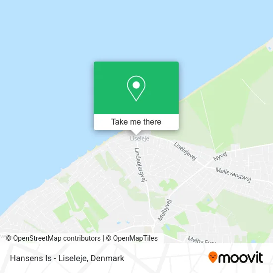 Hansens Is - Liseleje map