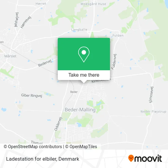 Ladestation for elbiler map
