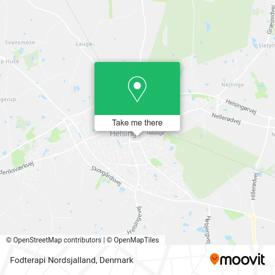 Fodterapi Nordsjalland map
