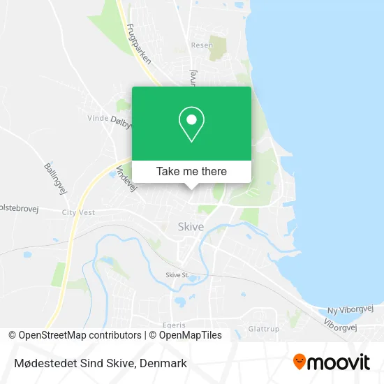 Mødestedet Sind Skive map