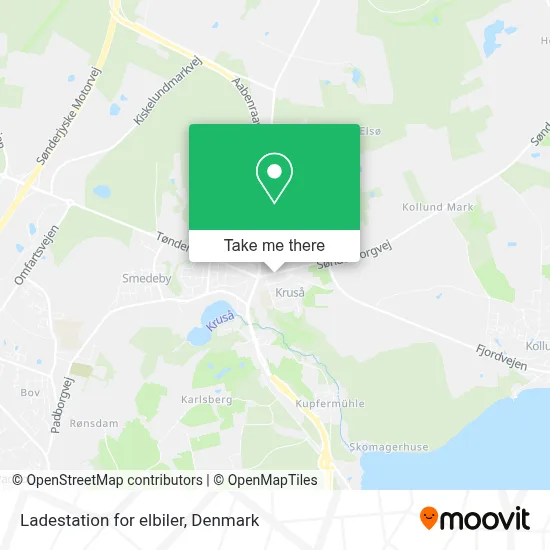 Ladestation for elbiler map